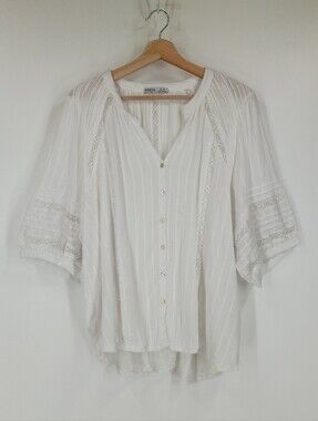 Devoted Lace Button Down Shirt